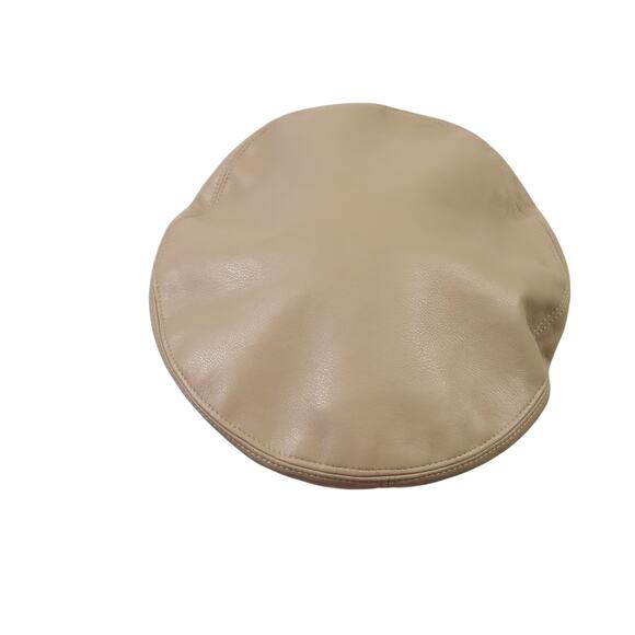 Stand Studio Freida Tan Faux Leather Beret Hat main image 4